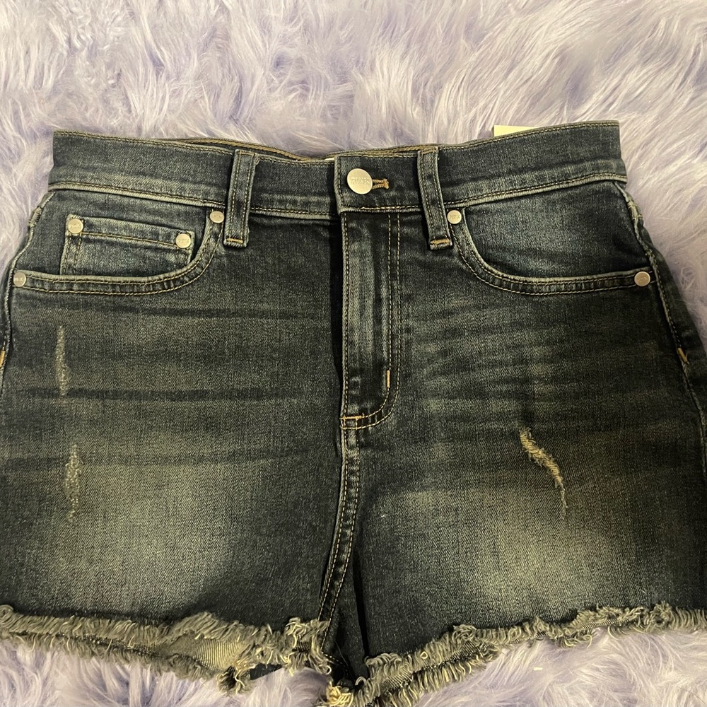 VICTORIAS SECRET PINK HIGH WAISTED CUT OFF JEAN SHORTS DENIM- NWT